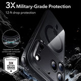 Husa de protectie ESR Classic Hybrid HaloLock compatibil cu iPhone 17 Pro Max / iPhone 18 Pro Max, Negru Transparent