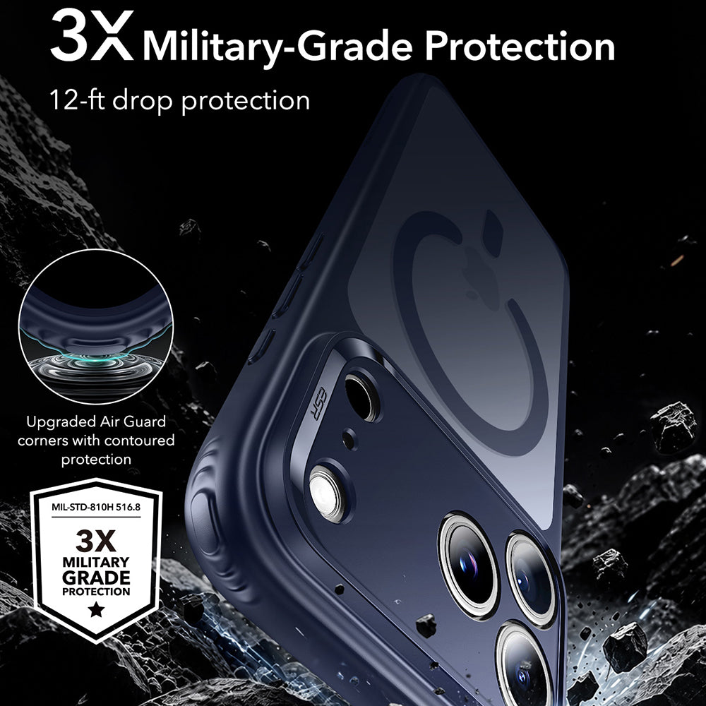 Husa de protectie ESR Classic Hybrid HaloLock compatibil cu iPhone 17 Pro Max / iPhone 18 Pro Max, Albastru