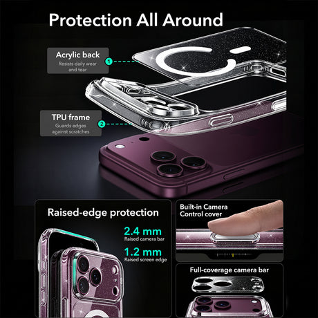 Husă ESR pentru iPhone 18 Pro / iPhone 17 Pro, transparentă