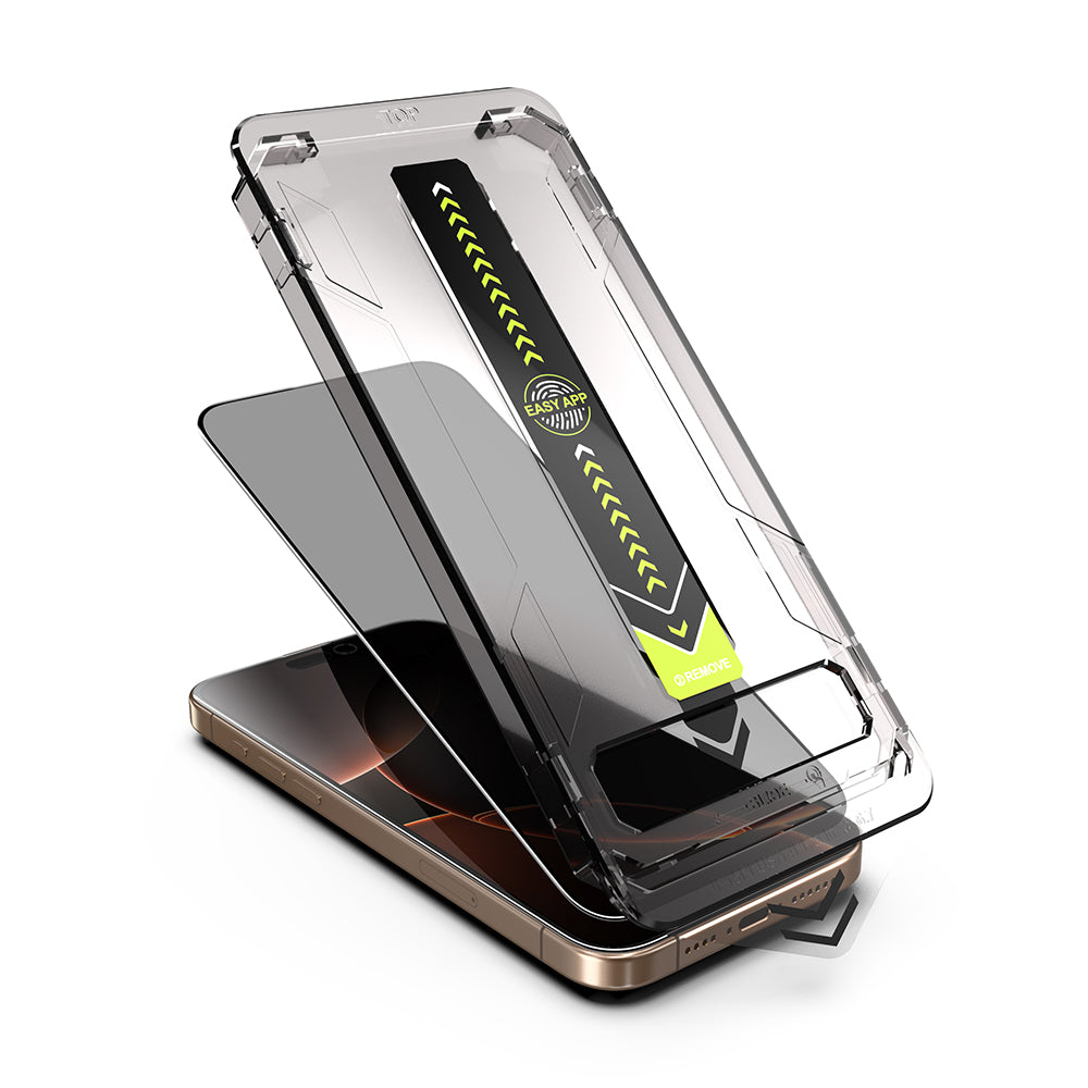 Folie de protectie Techsuit TitanGlass FullCover compatibil cu iPhone 18 Pro, Privacy