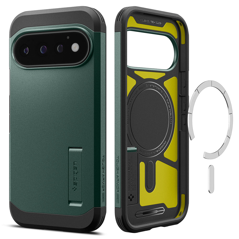 Husa de protectie Spigen Tough Armor compatibil cu Google Pixel 11 Pro, Verde