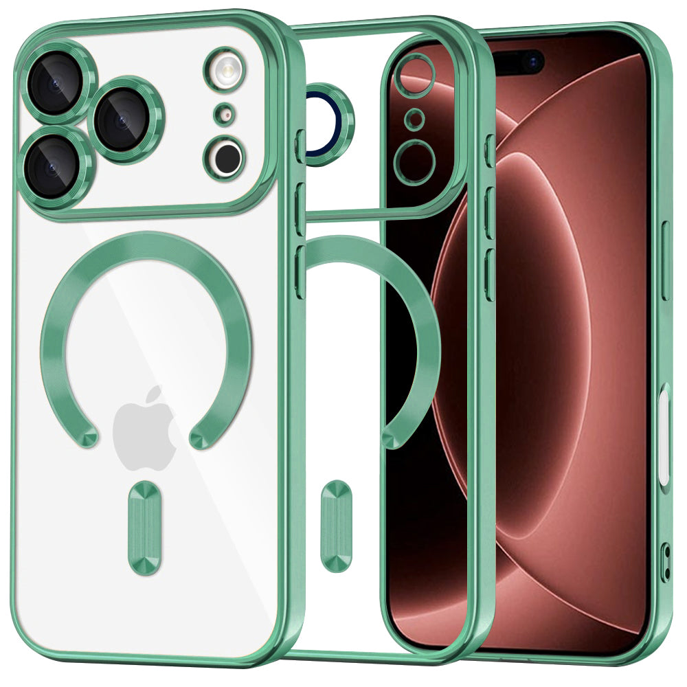 Husa de protectie Techsuit Luxury Crystal MagSafe compatibil cu iPhone 18 Pro Max / iPhone 17 Pro Max, Verde deschis