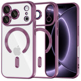 Husa de protectie Techsuit Luxury Crystal MagSafe compatibil cu iPhone 18 Pro / iPhone 17 Pro, Visiniu