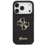 Husa de protectie Guess Glitter Series compatibil cu iPhone 18 Pro, Negru