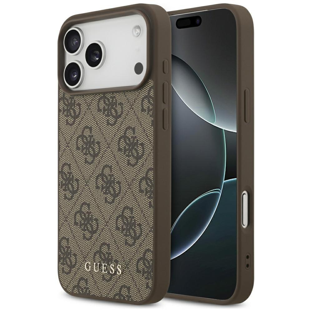 Husa de protectie Guess Hardcase 4G compatibil cu iPhone 18 Pro, Maro