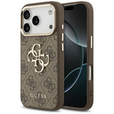 Husa de protectie Guess Hardcase 4G compatibil cu iPhone 18 Pro Max, Maro