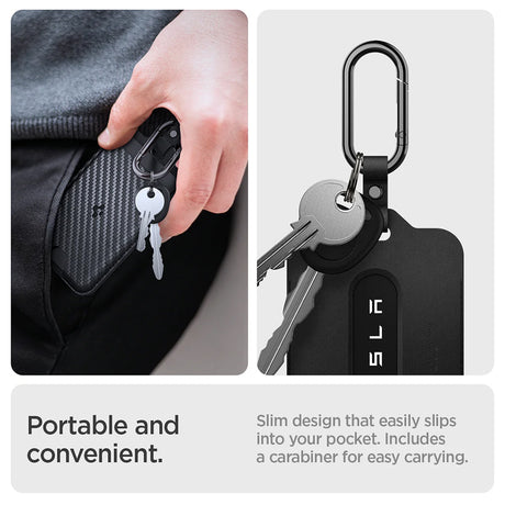Carcasa Protectie pentru Card Acces Tesla (set 2) - Spigen Air Fit TO244 (ACP08794) - Carbon Black