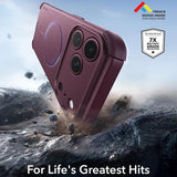 Husa de protectie ESR Cyber Halolock compatibil cu iPhone 18 Pro Max / iPhone 17 Pro Max, Bordo
