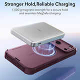Husa de protectie ESR Cyber Halolock compatibil cu iPhone 18 Pro / iPhone 17 Pro, Bordo
