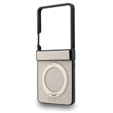 Husa de protectie Guess Ring Stand compatibil cu Samsung Galaxy Z Flip8, Bej
