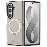 Husa de protectie Guess Ring Stand compatibil cu Samsung Galaxy Z Fold8 Ultra, Bej