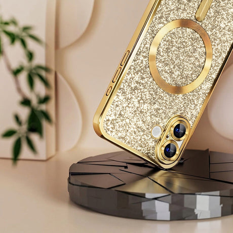 Husa de protectie Techsuit Luxury Glitter MagSafe compatibil cu iPhone 18 Pro / iPhone 17 Pro, Verde