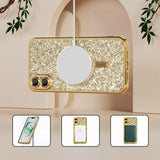 Husa de protectie Techsuit Luxury Glitter MagSafe compatibil cu Samsung Galaxy A27 5G, Roz Auriu