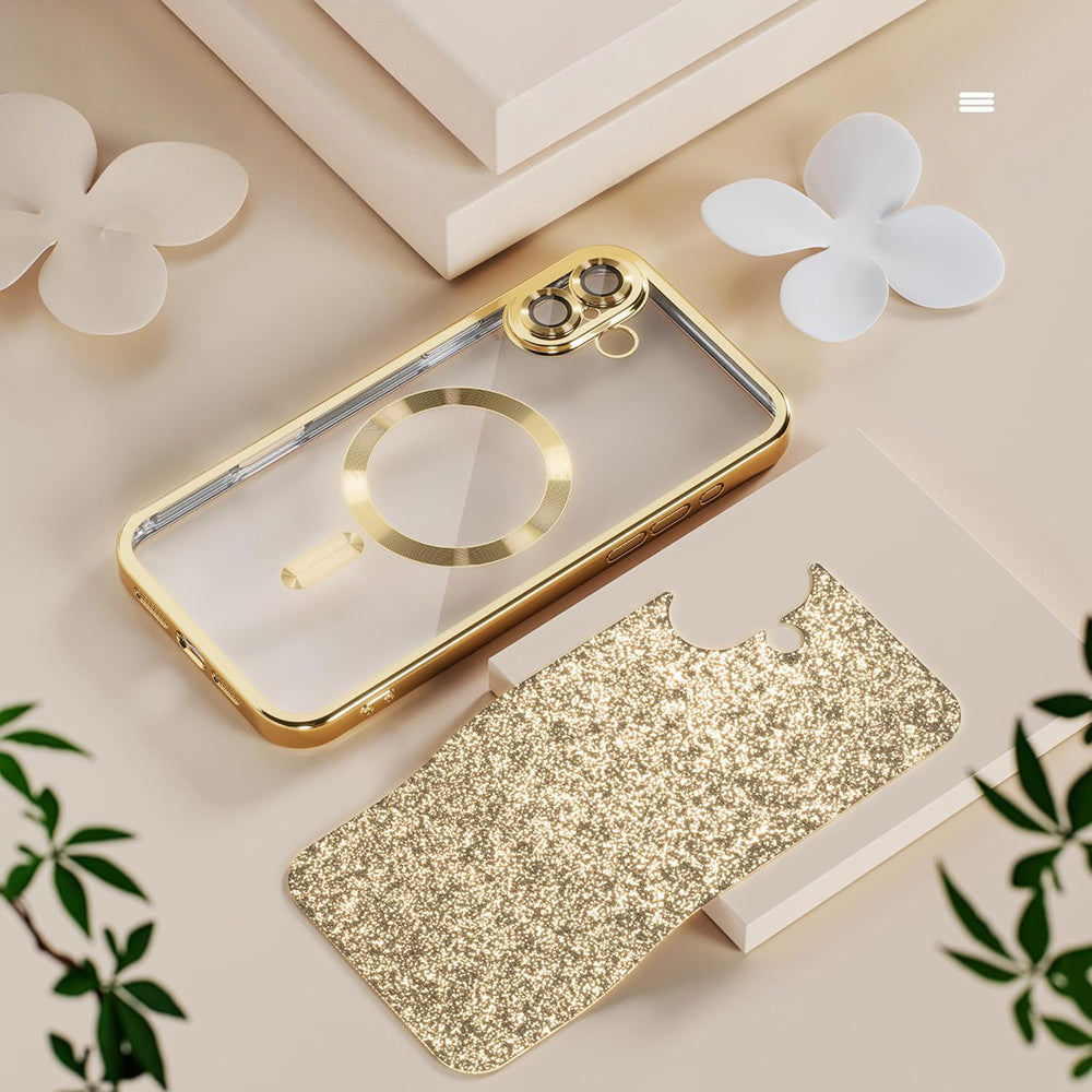 Husa de protectie Techsuit Luxury Glitter MagSafe compatibil cu Samsung Galaxy A27 5G, Argintiu