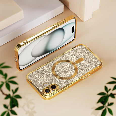 Husa de protectie Techsuit Luxury Glitter MagSafe compatibil cu Samsung Galaxy A27 5G, Roșu