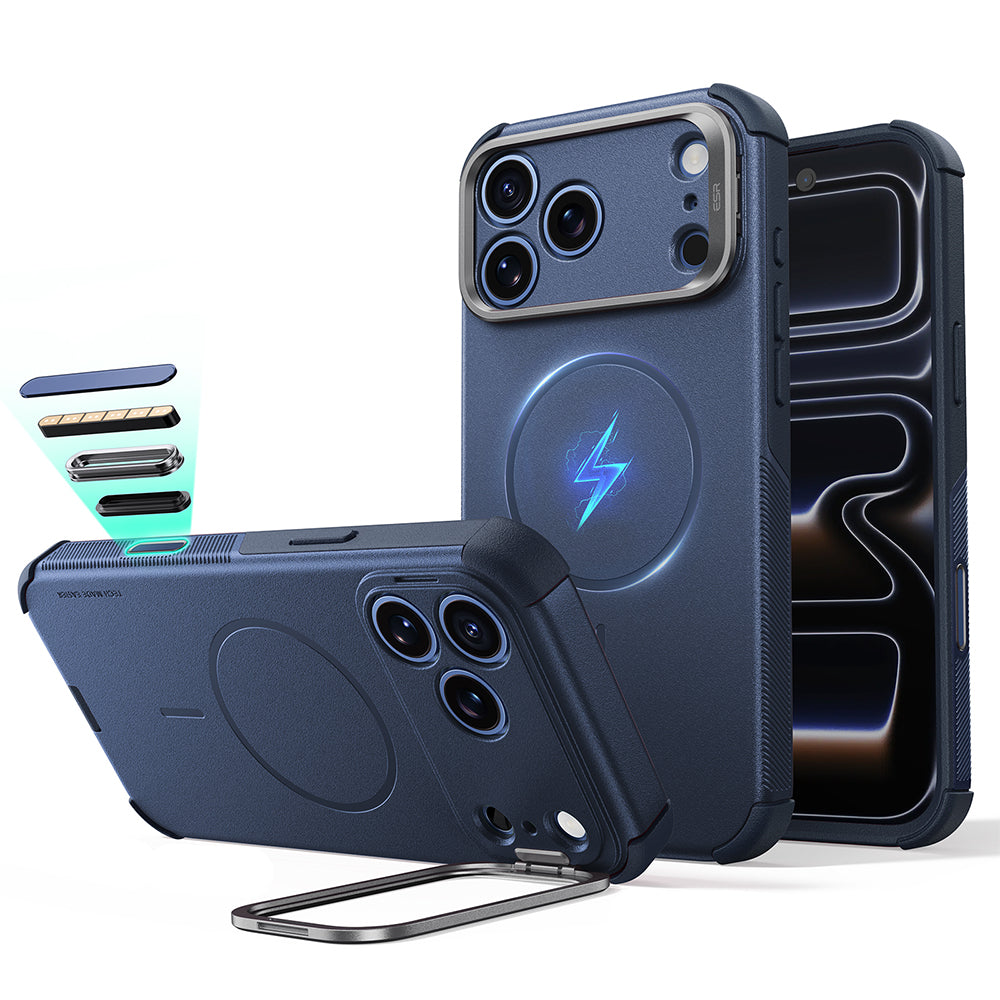 Husa de protectie ESR Cyber Armor compatibil cu iPhone 17 Pro / iPhone 18 Pro, Albastru