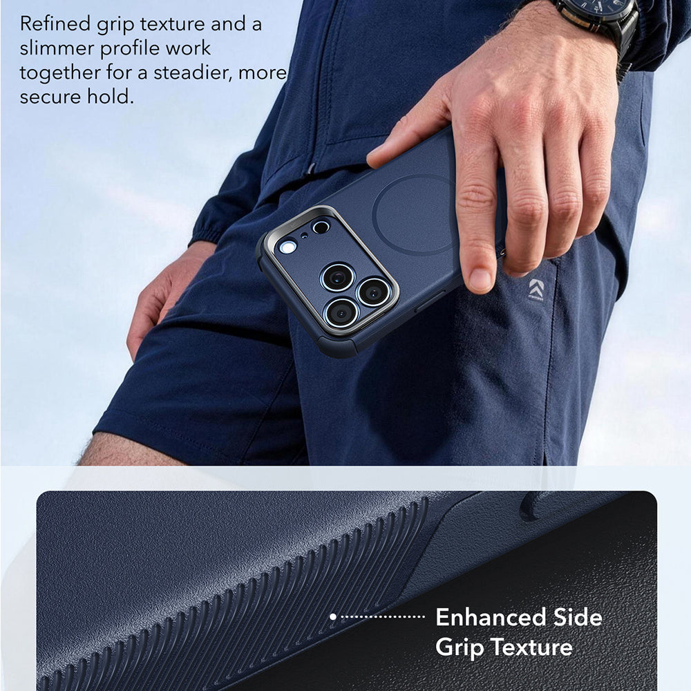 Husa de protectie ESR Cyber Armor compatibil cu iPhone 17 Pro Max / iPhone 18 Pro Max, Albastru