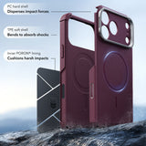 Husa de protectie ESR Cyber Armor compatibil cu iPhone 17 Pro / iPhone 18 Pro, Bordo