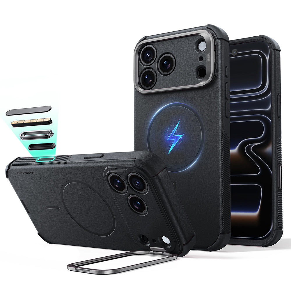 Husa de protectie ESR Cyber Armor compatibil cu iPhone 17 Pro / iPhone 18 Pro, Negru