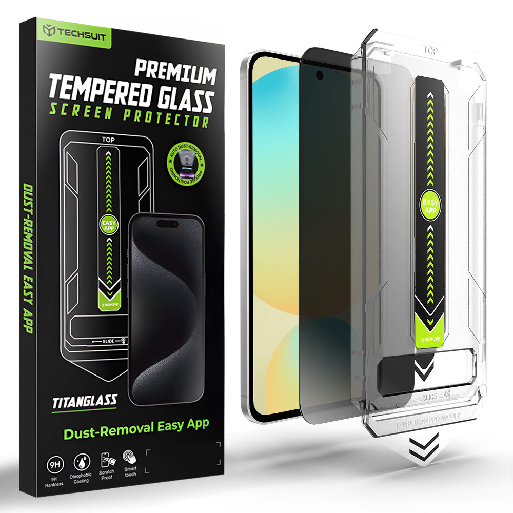 Folie de protectie Techsuit TitanGlass CrystalHD compatibil cu Samsung Galaxy S24 FE / A56 5G, Privacy