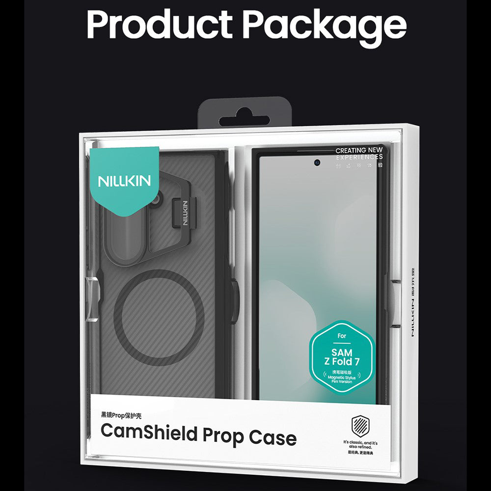 Husa de protectie Nillkin CamShield Prop compatibil cu Samsung Galaxy Z Fold7, Negru Transparent