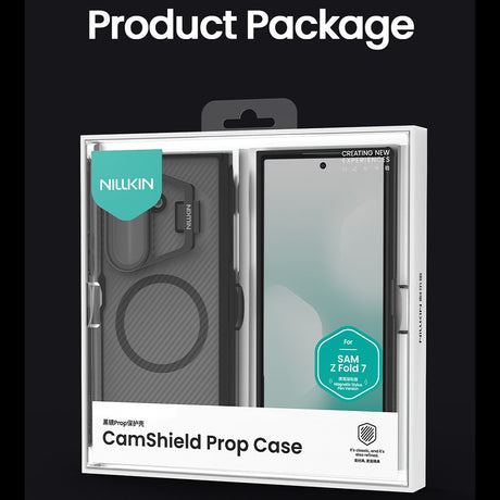 Husa de protectie Nillkin CamShield Prop compatibil cu Samsung Galaxy Z Fold7, Negru Transparent