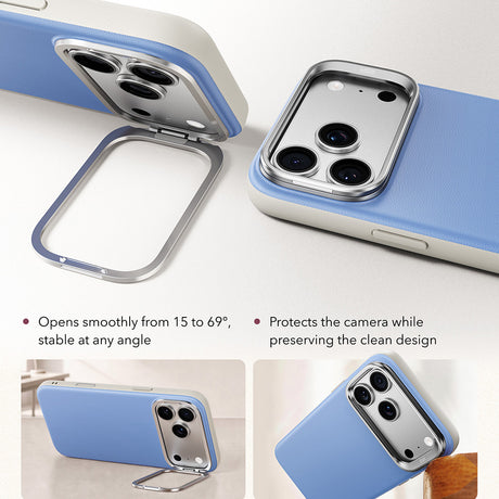 Husă ESR Atelier Magnetic Kickstand pentru iPhone 18 Pro / iPhone 17 Pro, albastră