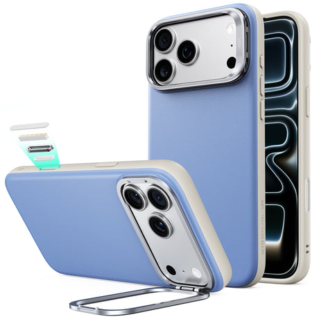 Husă ESR Atelier Magnetic Kickstand pentru iPhone 18 Pro / iPhone 17 Pro, albastră