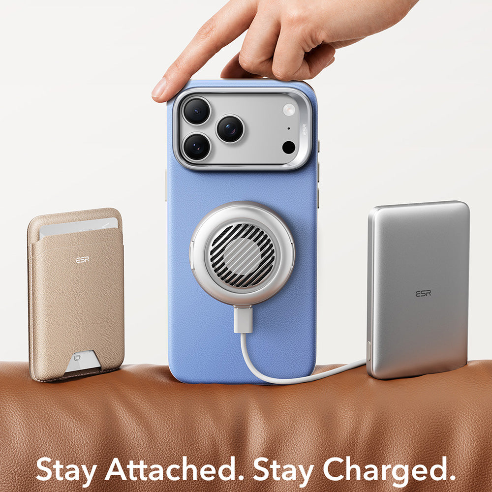 Husa de protectie ESR Atelier Magnetic Kickstand compatibil cu iPhone 18 Pro / iPhone 17 Pro, Albastru