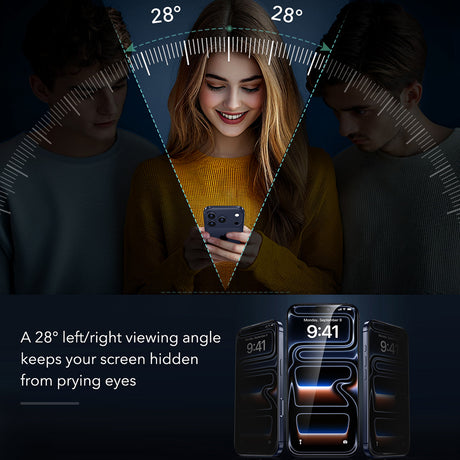 Folie de protectie ESR compatibil cu iPhone 18 Pro, Negru