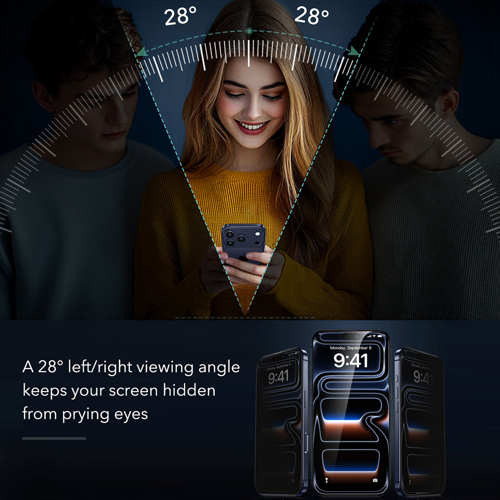 Folie de protectie ESR Privacy Armorite compatibil cu iPhone 18 Pro Max, Negru