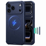Husa de protectie ESR Cyber Halolock compatibil cu iPhone 17 Pro Max / iPhone 18 Pro Max, Albastru
