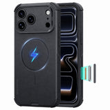 Husa de protectie ESR Cyber Halolock compatibil cu iPhone 17 Pro / iPhone 18 Pro, Negru