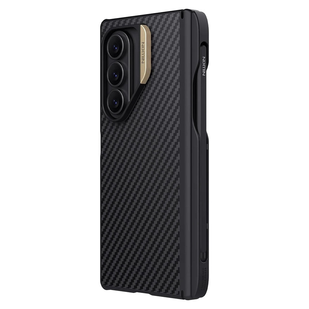 Husa de protectie Nillkin Synthetic Fiber Pro compatibil cu Samsung Galaxy Z Fold7, Auriu