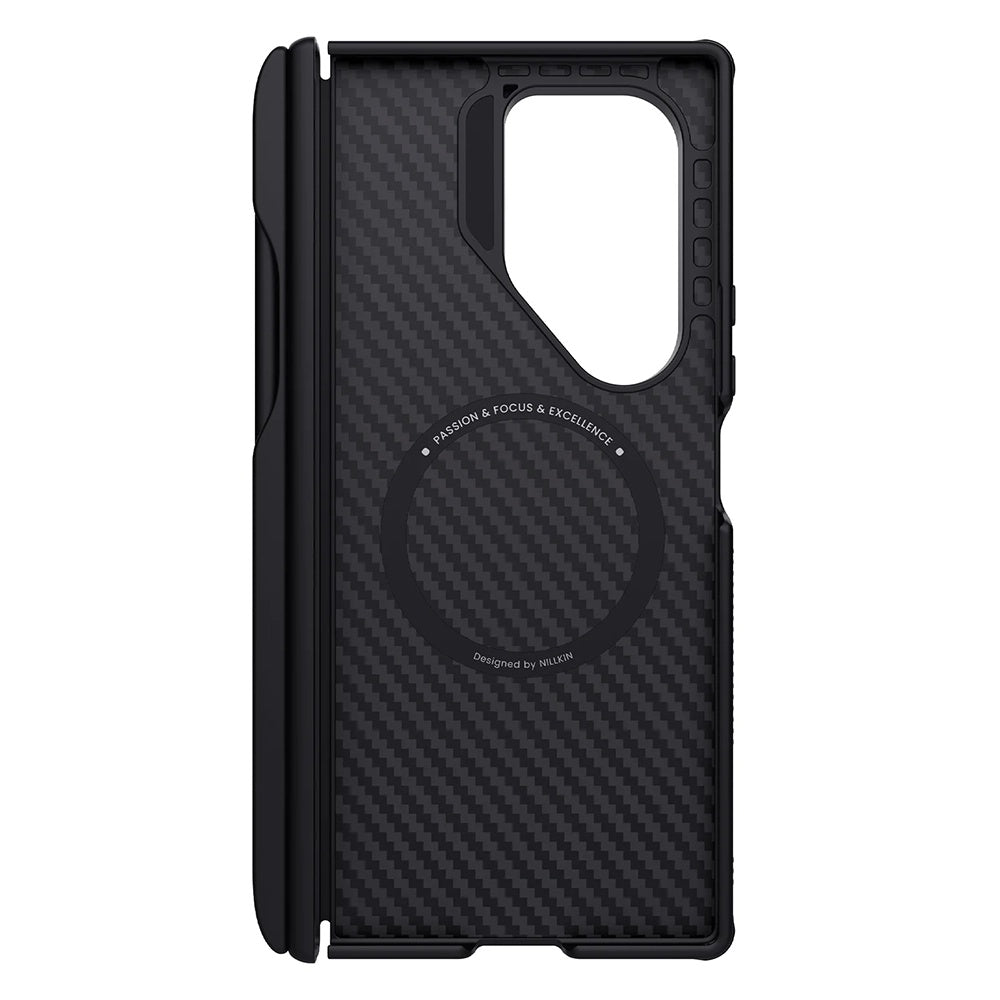 Husa de protectie Nillkin Synthetic Fiber Pro compatibil cu Samsung Galaxy Z Fold7, Auriu