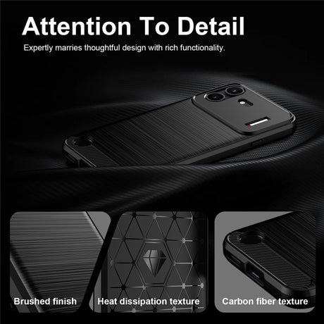 Husa de protectie Techsuit Carbon Silicone compatibil cu Nothing Phone (4b), Negru