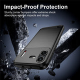 Husa de protectie Techsuit Carbon Silicone compatibil cu Nothing Phone (4b), Negru