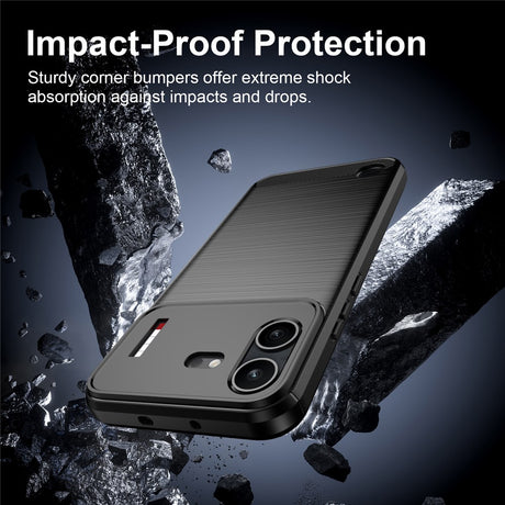 Husa de protectie Techsuit Carbon Silicone compatibil cu Nothing Phone (4b), Negru