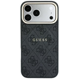 Husa de protectie Guess 4G Embossed Classic compatibil cu iPhone 18 Pro / iPhone 17 Pro, Negru
