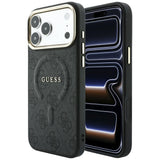 Husa de protectie Guess 4G Embossed Classic compatibil cu iPhone 18 Pro / iPhone 17 Pro, Negru