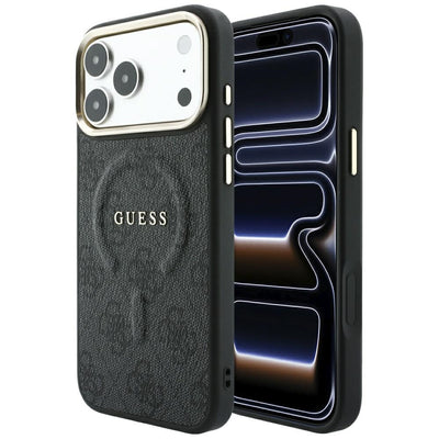 Husa de protectie Guess 4G Embossed Classic compatibil cu iPhone 18 Pro / iPhone 17 Pro, Negru