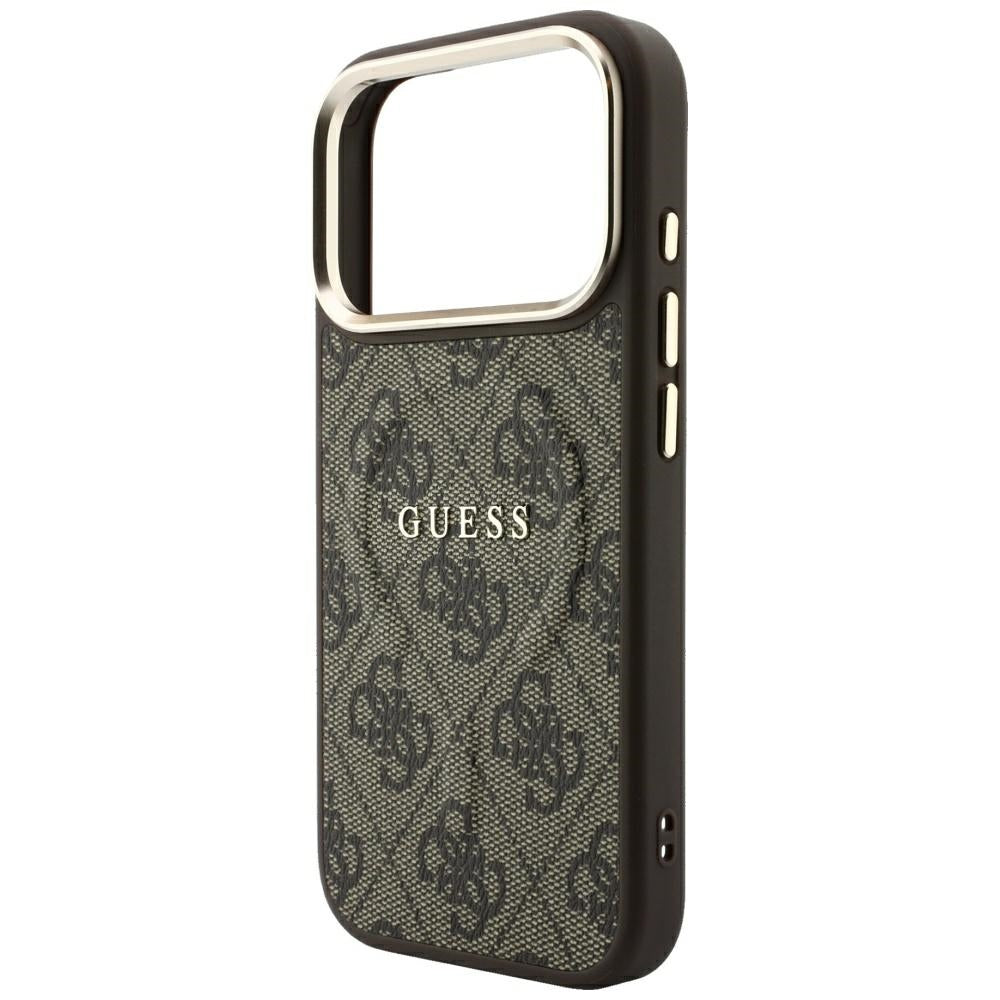 Husa de protectie Guess 4G Embossed Classic compatibil cu iPhone 18 Pro / iPhone 17 Pro, Maro