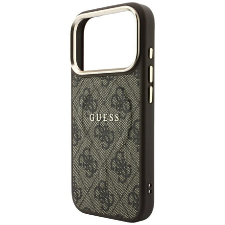 Husa de protectie Guess 4G Embossed Classic compatibil cu iPhone 18 Pro / iPhone 17 Pro, Maro