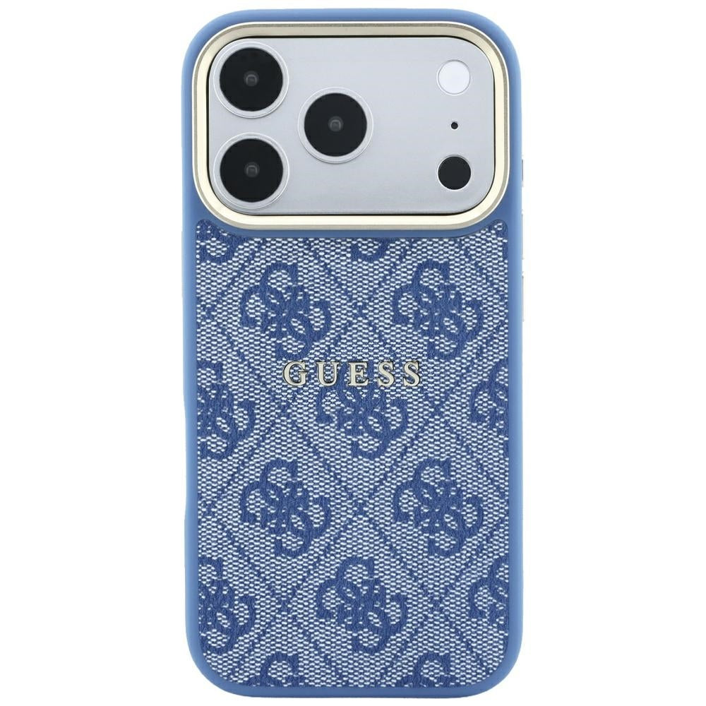 Husa de protectie Guess 4G Embossed Classic compatibil cu iPhone 18 Pro / iPhone 17 Pro, Albastru