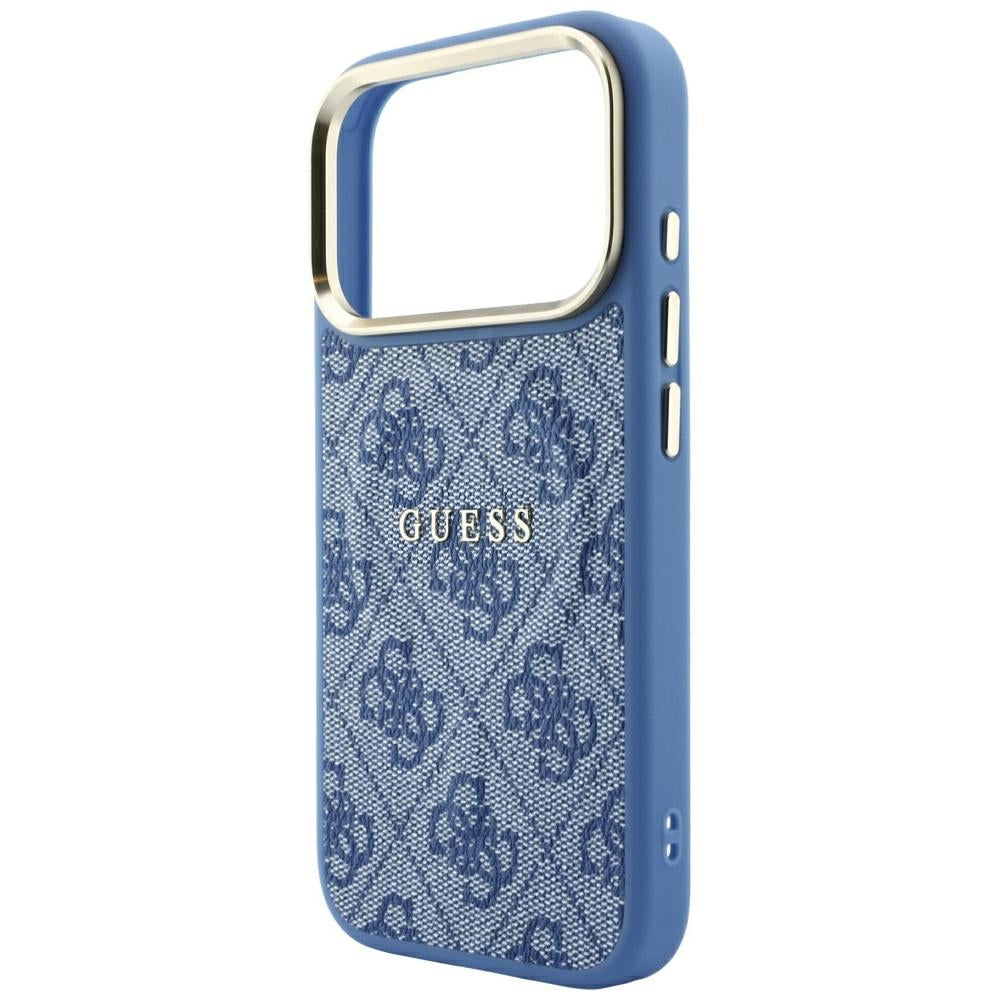 Husa de protectie Guess 4G Embossed Classic compatibil cu iPhone 18 Pro / iPhone 17 Pro, Albastru