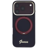Husa de protectie Guess Ring Stand compatibil cu iPhone 18 Pro / iPhone 17 Pro, Bordo