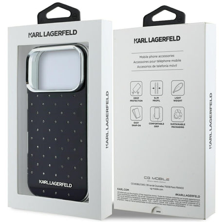 Husa de protectie Karl Lagerfeld compatibil cu iPhone 18 Pro / iPhone 17 Pro, Negru