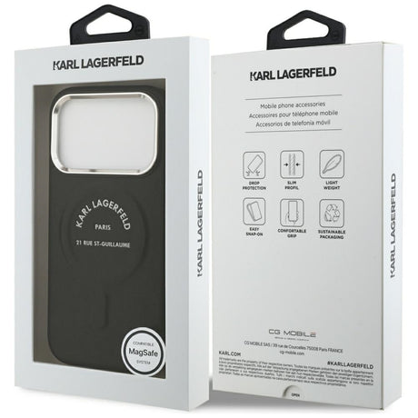 Husa de protectie Karl Lagerfeld compatibil cu iPhone 17 Pro Max / iPhone 18 Pro Max, Negru