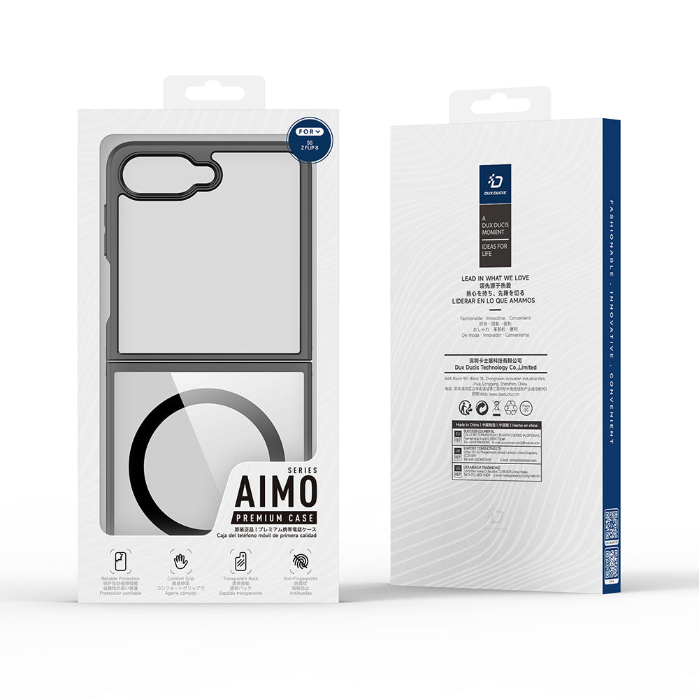Husa de protectie Dux Ducis Aimo MagSafe compatibil cu Samsung Galaxy Z Flip8, Negru