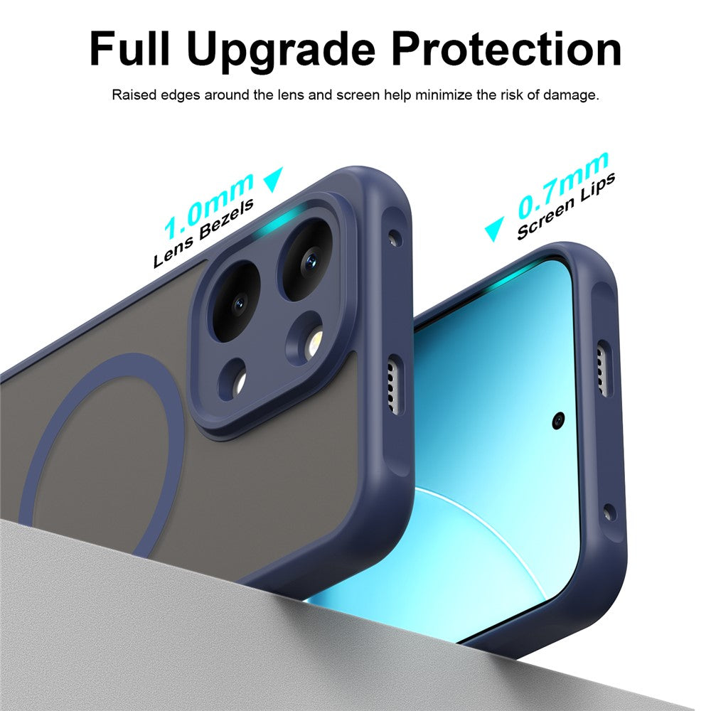 Husa de protectie Techsuit HaloFrost II MagSafe compatibil cu Xiaomi Redmi 17 4G / Redmi 17 5G, Albastru